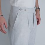 شلوار پارچه ای نیم بگ ZARA مدل کمر ایتالیایی دو دکمه - رنگ طوسی