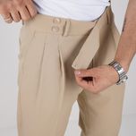 شلوار پارچه ای رگولار فیلیپ پلین مدل کمر ایتالیایی دو دکمه - رنگ نخودی