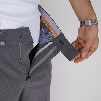 شلوار پارچه ای راسته از برند INCEPTION - رنگ ذغالی