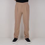 شلوار پارچه ای نیم بگ  ZARA مدل سه دکمه - کرم