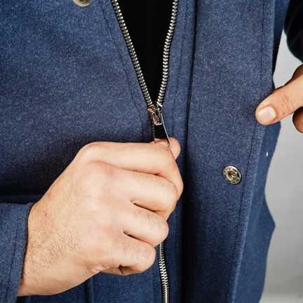 بلندشکت سومارو مدل زیپ دار - آبی نفتی