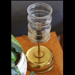 چراغ رومیزی برنجی و حباب آنتیک