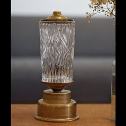 چراغ برنجی با حباب کریستالی 1016