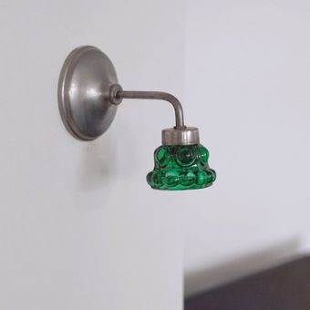 چراغ دیواری فولادی با‌ حباب سبز