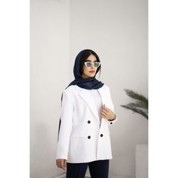 کت یقه انگلیسی چهار دکمه کرپ مازراتی آرانا