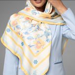 روسری گل رز زرد ایرانی