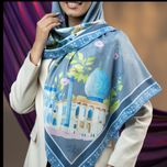 روسری طرح شاهچراغ  شیراز رنگ آبی