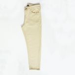 شلوار کتان مام فیت مردانه کرم روشن ، بدون زاپ - کد 0037