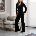 کت مخمل مشکی براق