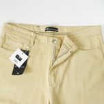 شلوار کتان مام فیت مردانه کرم روشن ، بدون زاپ - کد 0037