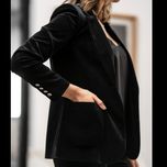 کت مخمل مشکی براق