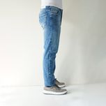شلوار جین راسته مردانه آبی روشن بدون زاپ - کد0045