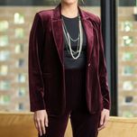 کت مخمل مارون براق