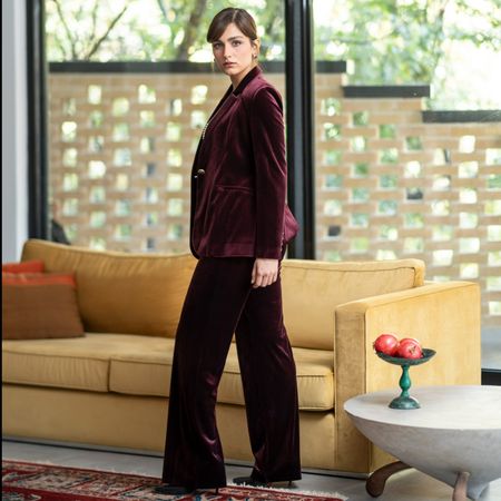 کت مخمل مارون براق