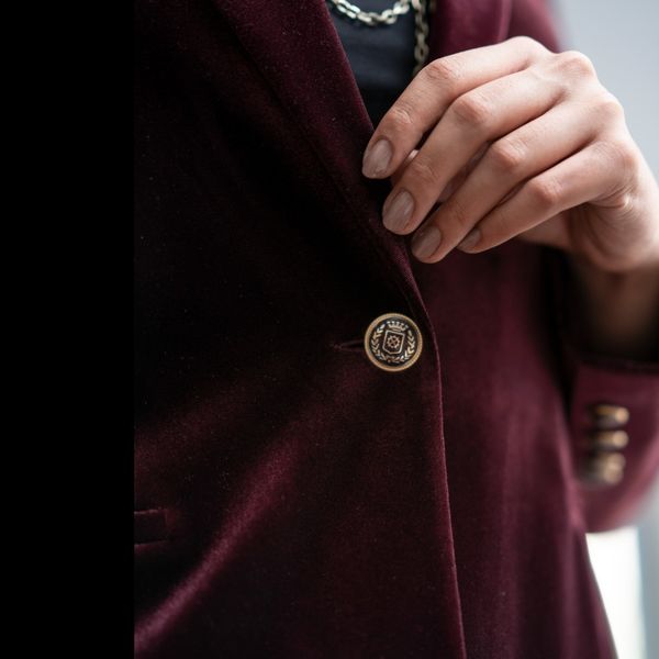 کت مخمل مارون براق