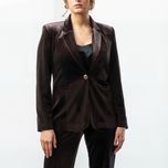 کت مخمل شکلاتی براق