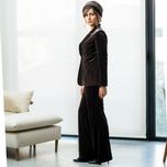 کت مخمل شکلاتی براق