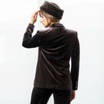 کت مخمل شکلاتی براق