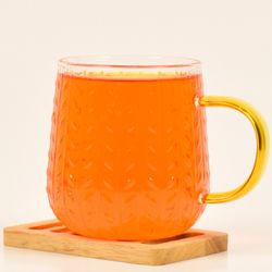 ماگ دسته طلایی طرح برگ