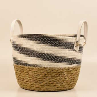 سبد حصیری دسته دار