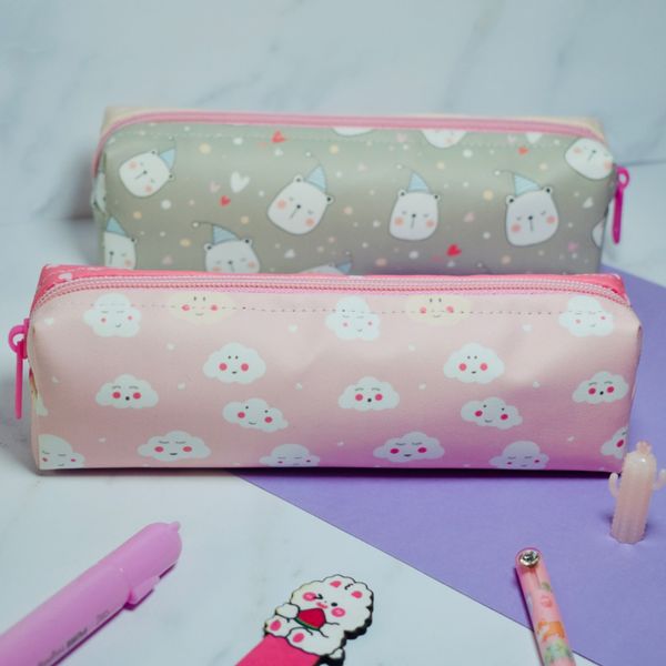 جامدادی تک زیپ ابر صورتی24