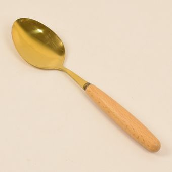 قاشق دسته چوبی
