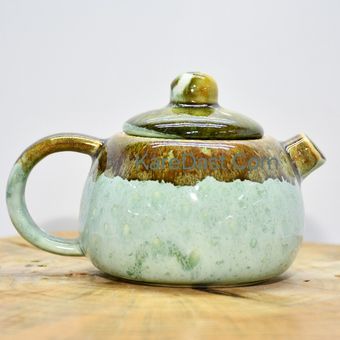 قوری تاپ شره ای سبز آبی