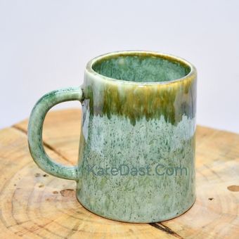 لیوان شره ای سبز آبی فرم هتلی