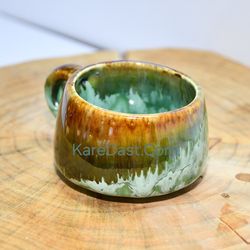 فنجان تاپ شره ای سبز شکلاتی