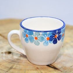 شات سرامیکی طرح شکوفه آبی