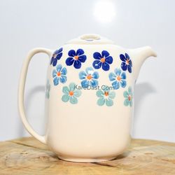 قوری سرامیکی طرح شکوفه آبی