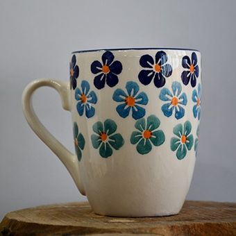 ماگ طرح شکوفه آبی