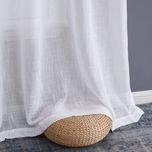 پرده تیکو دکو مدل کتان شفاف افکت دار شش چین سایز 225x280 سانتی متر