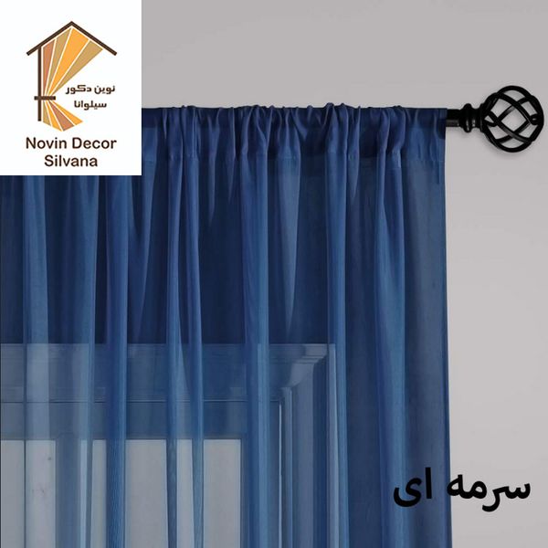 پرده نوین دکور سیلوانا مدل حریر پاکتی 180 سایز 180 × 140 سانتی متر 