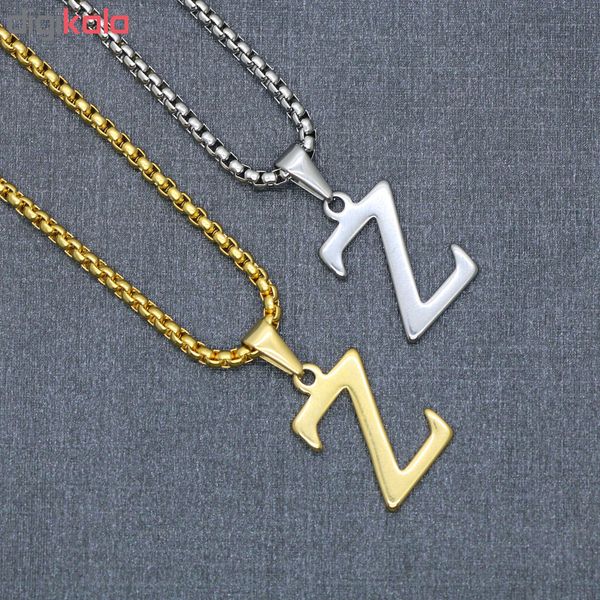 گردنبند مردانه طرح حرف Z کد h024