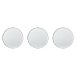 بشقاب غذاخوری زی مدل فرم اس 27 سفید درجه سه بسته سه عددی