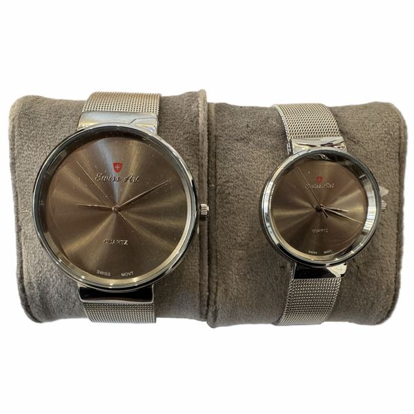 ست ساعت مچی عقربهای کوارتز زنانه و مردانه سوئیس آرت مدل ANT122-123ST0001