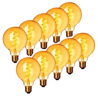 لامپ ادیسونی 40 وات مدل G125-S پایه E27 بسته 10 عددی