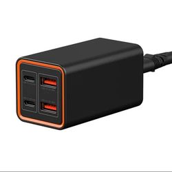 پاور هاب سوپر فست شارژ 2 پورت تایپ سی و 2 پورت یو اس بی 65 وات رسی Recci RC37 65W GaN Desktop Charger Recci RC37 65W GaN