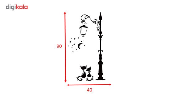 استیکر دیواری سالسو طرح calm night cats a.z