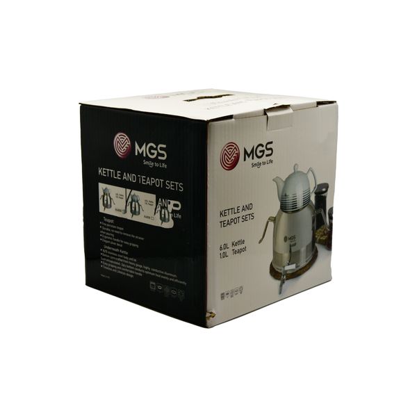 ست کتری و قوری ام جی اس مدل استیل کد K41017