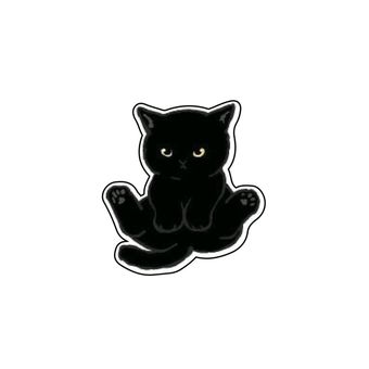 استیکر لپ تاپ مدل پیشی کوچولو سیاه