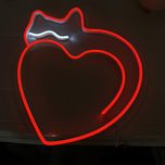 چراغ دیواری مدل نئون طرح گربه