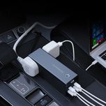 مبدل برق اینورتر و فندکی خودرو 300 وات پاورولوجی مدل PWCUQC038