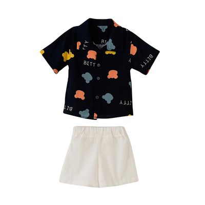 ست پیراهن و شلوارک پسرانه مدل MDSS-CH2434