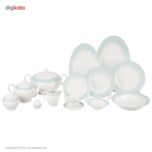 سرویس 102 پارچه چینی زرین ایران سری ایتالیا اف مدل سپید صدف درجه یک