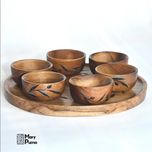 سینی و پیاله _ چوب گردو