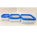 ست سبد وسایل کودک مدل سیسمونی کد Kids Storage Basket-09 مجموعه 3 عددی