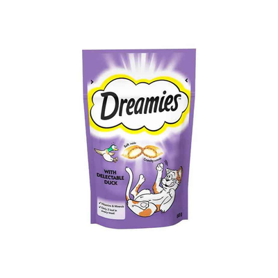 تشویقی بیسکوییتی گربه دریمیز با طعم اردک Dreamies