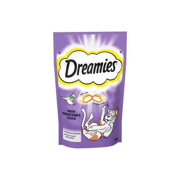 تشویقی بیسکوییتی گربه دریمیز با طعم اردک Dreamies